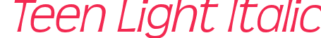 Teen Light Italic